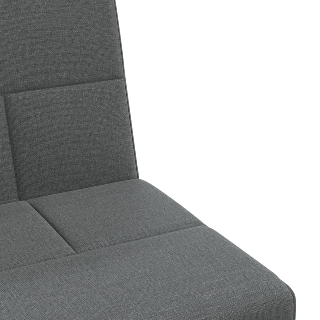 vidaXL Καναπές Κρεβάτι Γωνιακός Σκούρο Γκρι 255x140x70 εκ. Υφασμάτινος