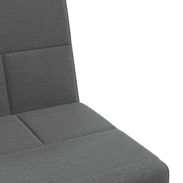 vidaXL Καναπές Κρεβάτι Γωνιακός Σκούρο Γκρι 255x140x70 εκ. Υφασμάτινος