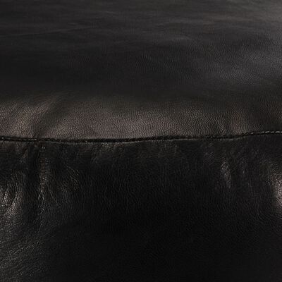 vidaXL Πουφ Μαύρο 60 x 30 εκ. από Γνήσιο Δέρμα Κατσίκας