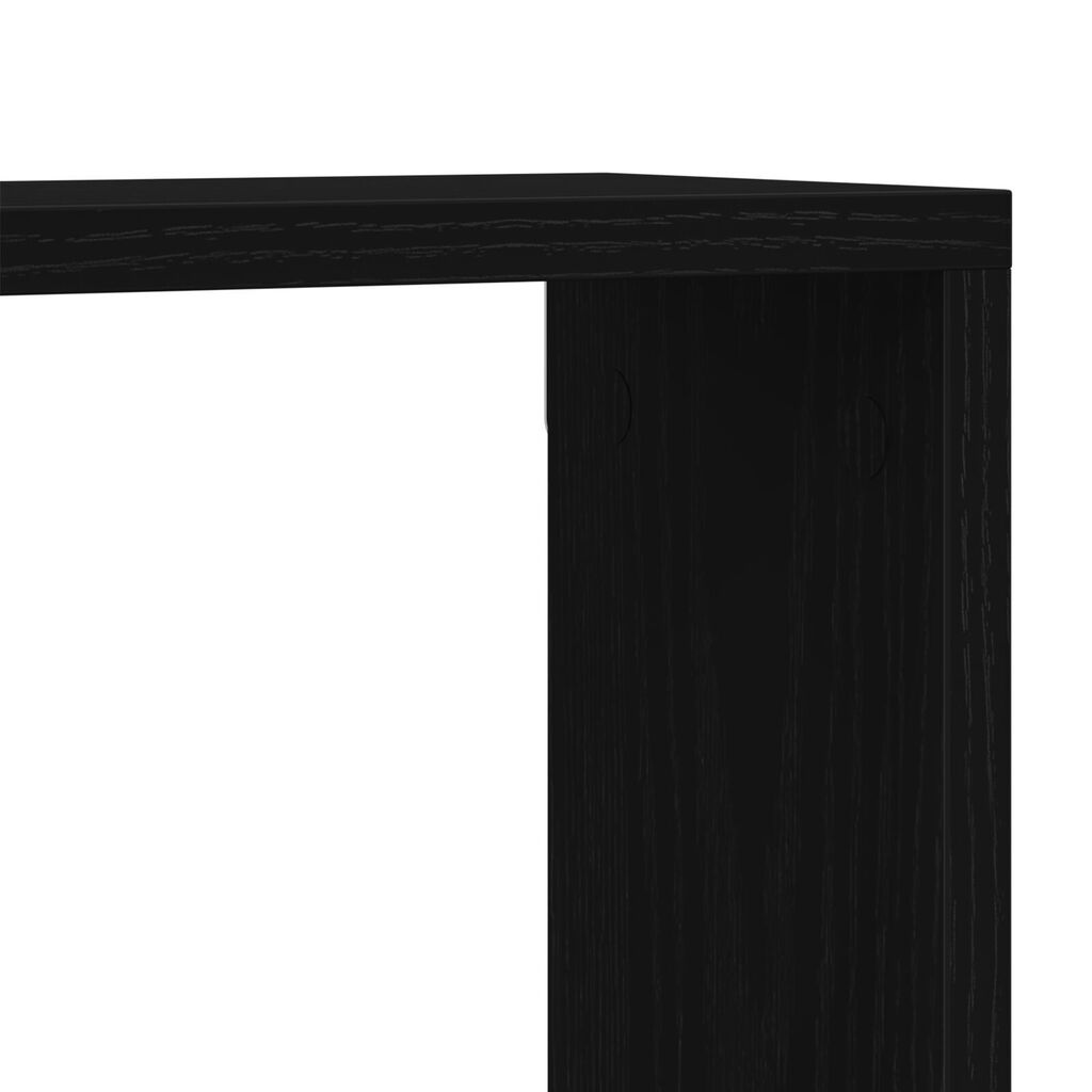 vidaXL Ράφια τοίχου 4 τεμ Μαύρο Δρύς 80x15x26 εκ. Επεξεργασμένο ξύλο