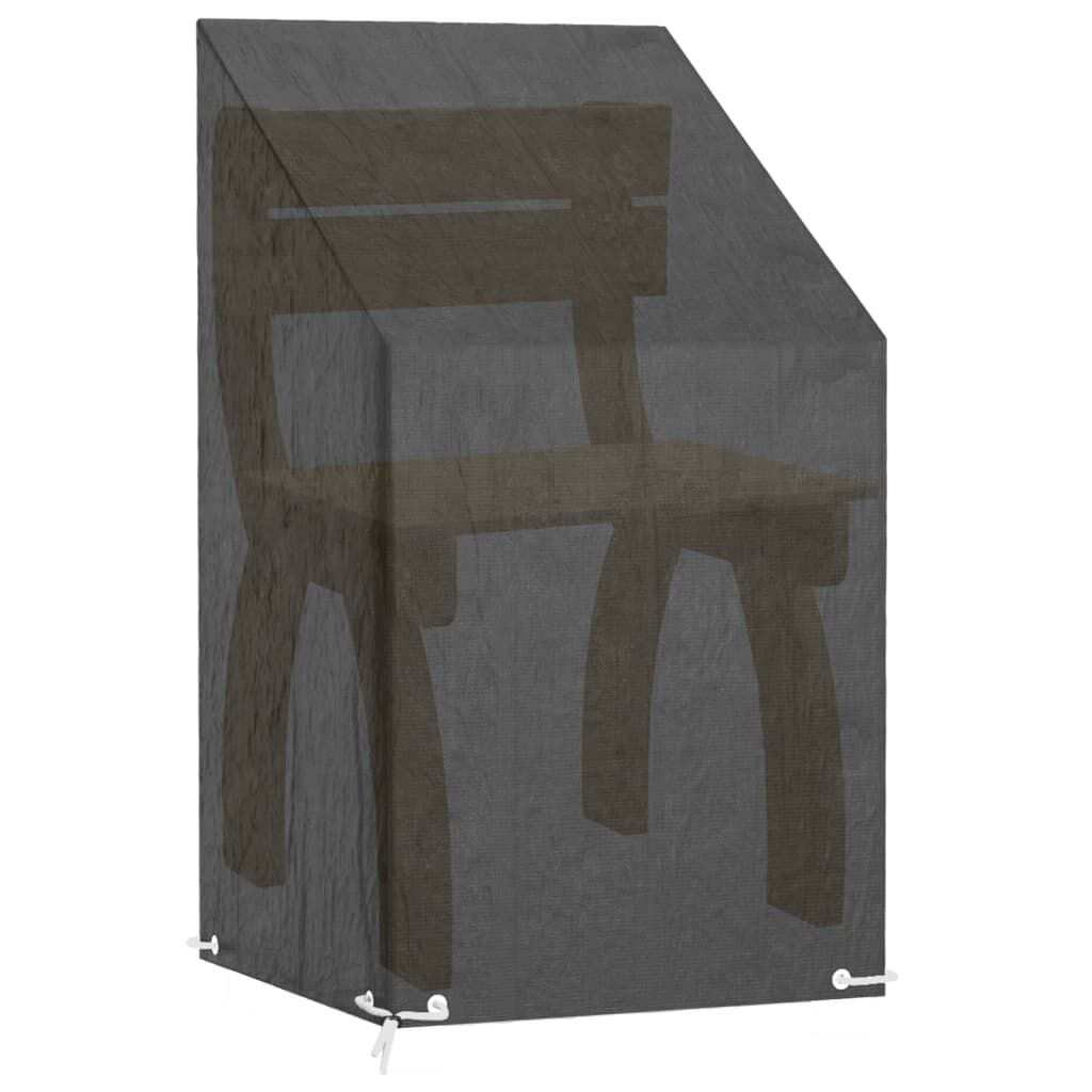 vidaXL Καλύμματα Καρέκλας με 8 Κρίκους 2 τεμ. 65x65x80/120 εκ Πολυαιθ.