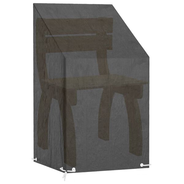 vidaXL Καλύμματα Καρέκλας με 8 Κρίκους 2 τεμ. 65x65x80/120 εκ Πολυαιθ.