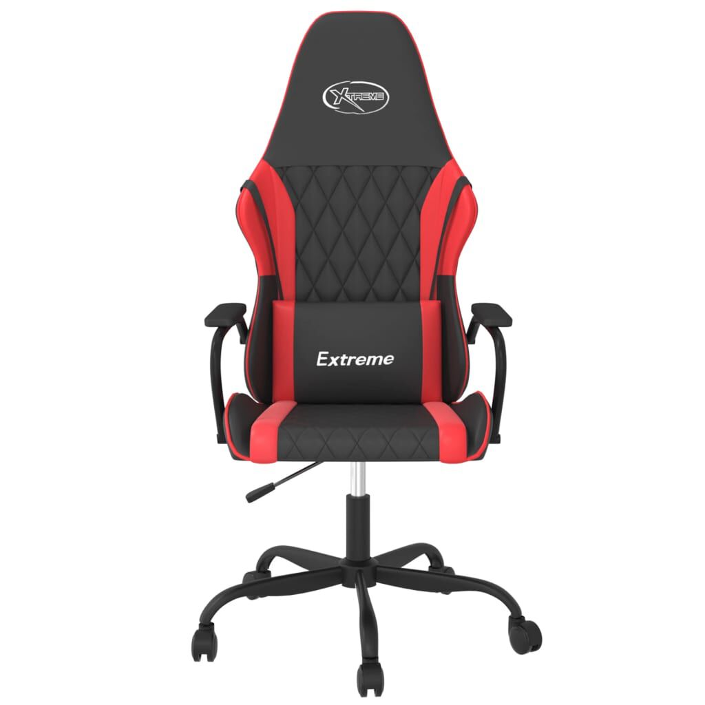 vidaXL Καρέκλα Gaming Μασάζ Μαύρο/Κόκκινο από Συνθετικό Δέρμα
