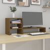 vidaXL Βάση Οθόνης Καφέ 81x20x30 εκ. από Μασίφ Ξύλο Πεύκου