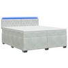 vidaXL &Kappa;&rho;&epsilon;&beta;ά&tau;&iota; Box Spring &mu;&epsilon; &Sigma;&tau;&rho;ώ&mu;&alpha; &kappa;&alpha;&iota; LED &Alpha;&nu;&omicron;&iota;&chi;&tau;ό &gamma;&kappa;&rho;&iota; 200 x 200 cm