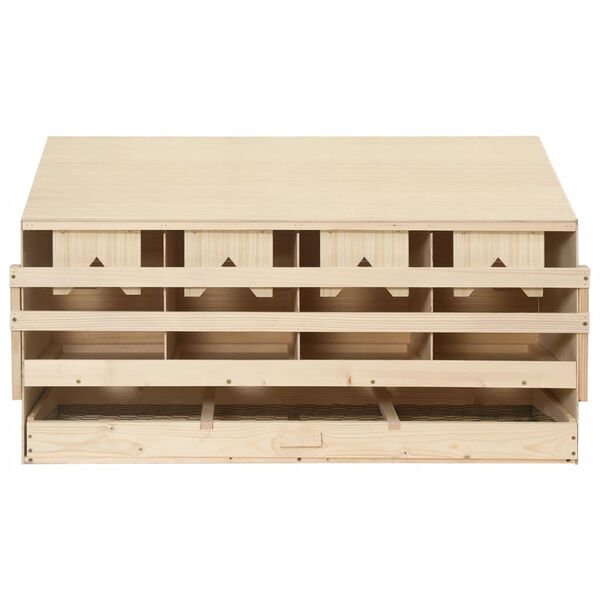 vidaXL Φωλιά για Κότες με 4 Θέσεις 106x40x59 εκ. από Μασίφ Ξύλο Πεύκου