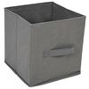 vidaXL Ντουλάπι με 3 Υφασμάτινα Συρτάρια Γκρι 34x34x101 εκ. από Ατσάλι