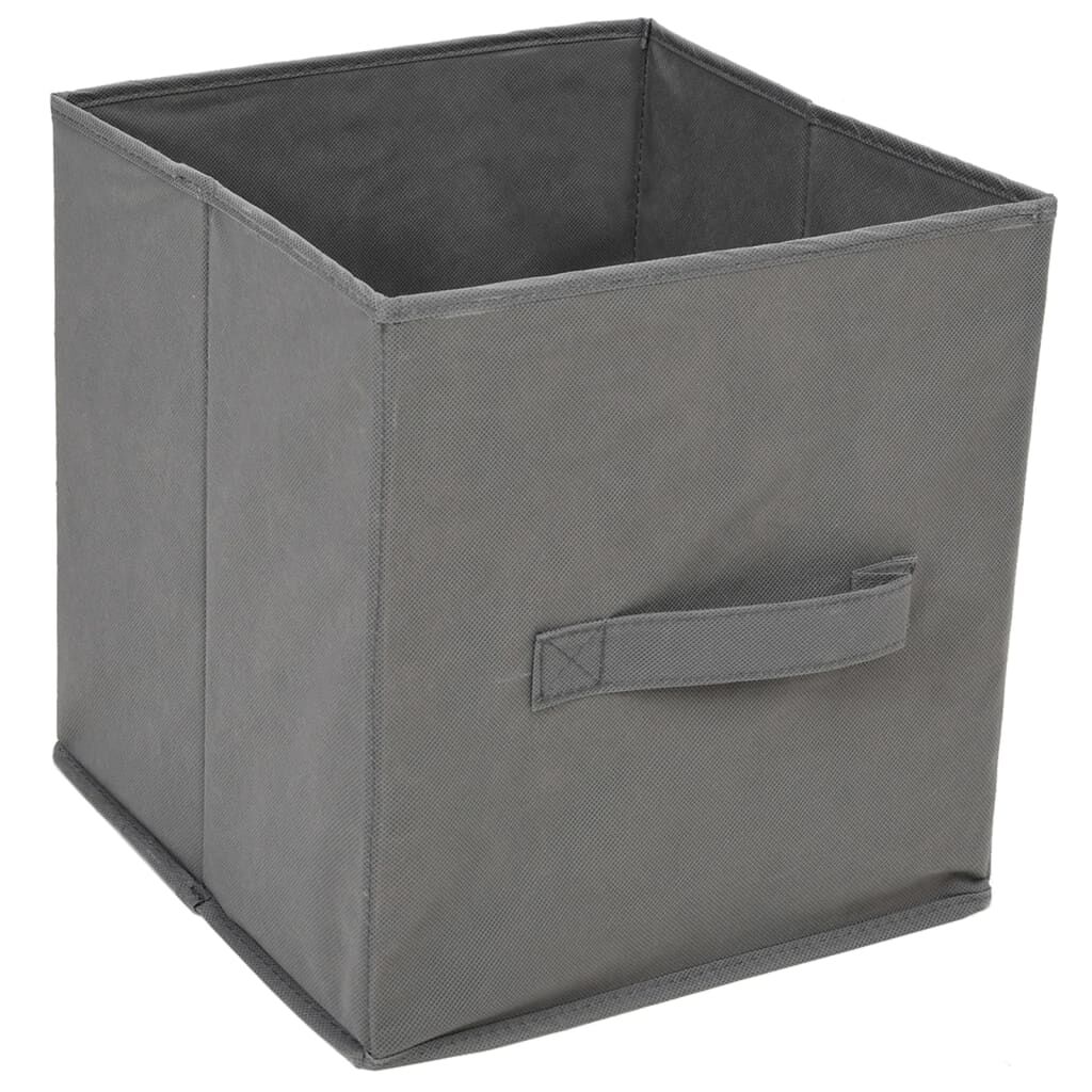 vidaXL Ντουλάπι με 3 Υφασμάτινα Συρτάρια Γκρι 34x34x101 εκ. από Ατσάλι