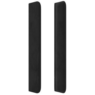 vidaXL Κεφαλάρι Κρεβατιού LED Μαύρο 93x16x118/128εκ. Βελούδινο