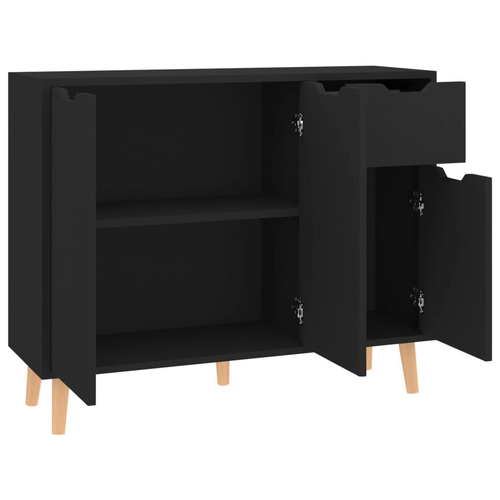 vidaXL Μπουφές Μαύρος 90x30x72 εκ. από Επεξεργασμένο Ξύλο