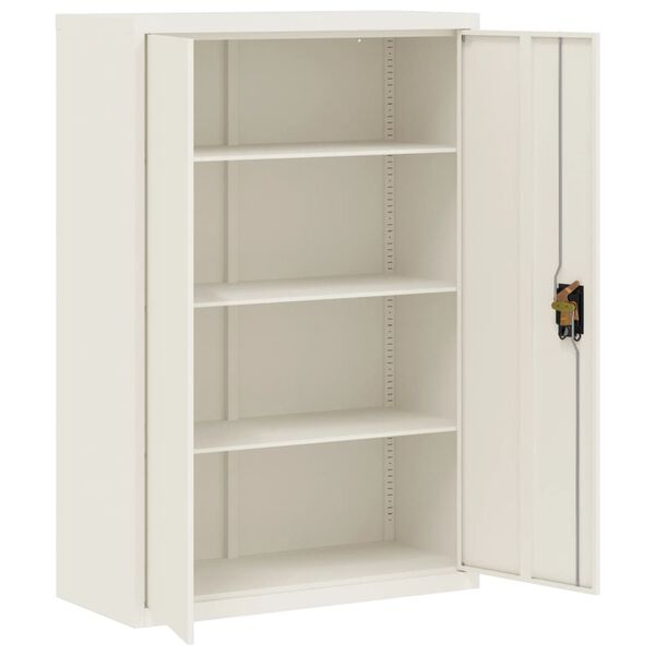 vidaXL Αρχειοθήκη Λευκή 90 x 40 x 140 εκ. Ατσάλινη
