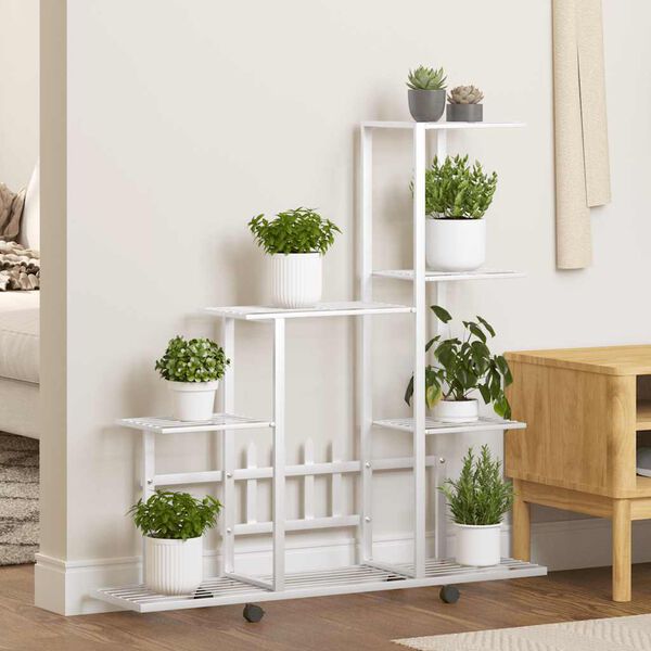 vidaXL &Alpha;&nu;&theta;&omicron;&sigma;&tau;ή&lambda;&eta; &mu;&epsilon; &Rho;ό&delta;&epsilon;&sigmaf; &Lambda;&epsilon;&upsilon;&kappa;ή 94,5 x 25 x 92,5 &epsilon;&kappa;. &Mu;&epsilon;&tau;&alpha;&lambda;&lambda;&iota;&kappa;ή