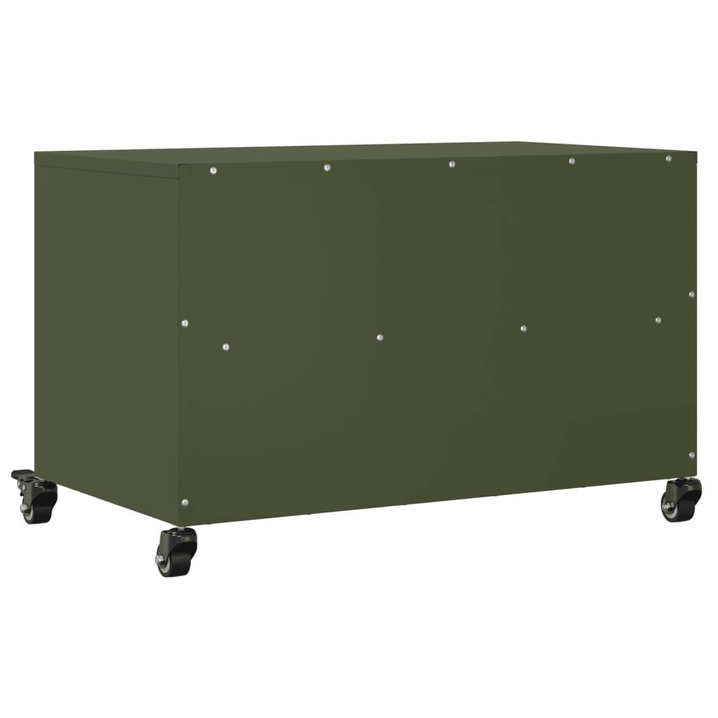 vidaXL Έπιπλο Τηλεόρασης Πράσινο Λαδί 68x39x43,5 εκ. από Ατσάλι