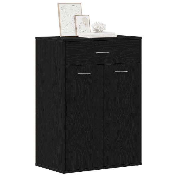 vidaXL Ράφι Παπουτσιών Μαύρη δρυς 60 x 35 x 84 εκ. Επεξεργασμένο ξύλο