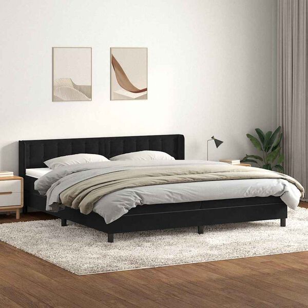 vidaXL Box Spring &kappa;&rho;&epsilon;&beta;ά&tau;&iota; &mu;&epsilon; &sigma;&tau;&rho;ώ&mu;&alpha; &sigma;&kappa;&omicron;ύ&rho;&omicron; &pi;&rho;ά&sigma;&iota;&nu;&omicron; 90x210&epsilon;&kappa;. &Beta;&epsilon;&lambda;&omicron;ύ&delta;&iota;&nu;&omicron;