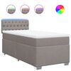 vidaXL &Kappa;&rho;&epsilon;&beta;ά&tau;&iota; Boxspring &mu;&epsilon; &Sigma;&tau;&rho;ώ&mu;&alpha; Taupe 90x190 &epsilon;&kappa;.&Upsilon;&phi;&alpha;&sigma;&mu;ά&tau;&iota;&nu;&omicron;