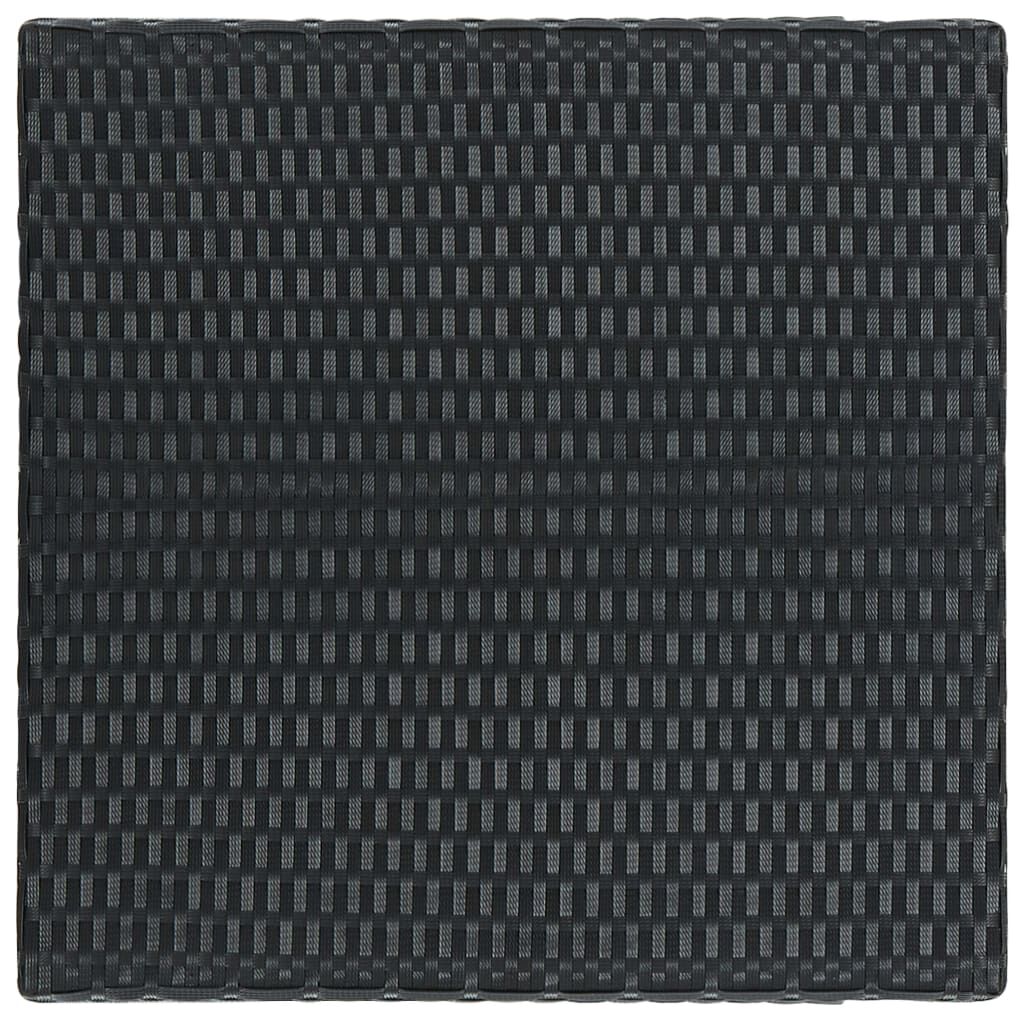 vidaXL Τραπέζι Μπαρ Κήπου Μαύρο 60,5x60,5x110,5 εκ. Συνθετικό Ρατάν