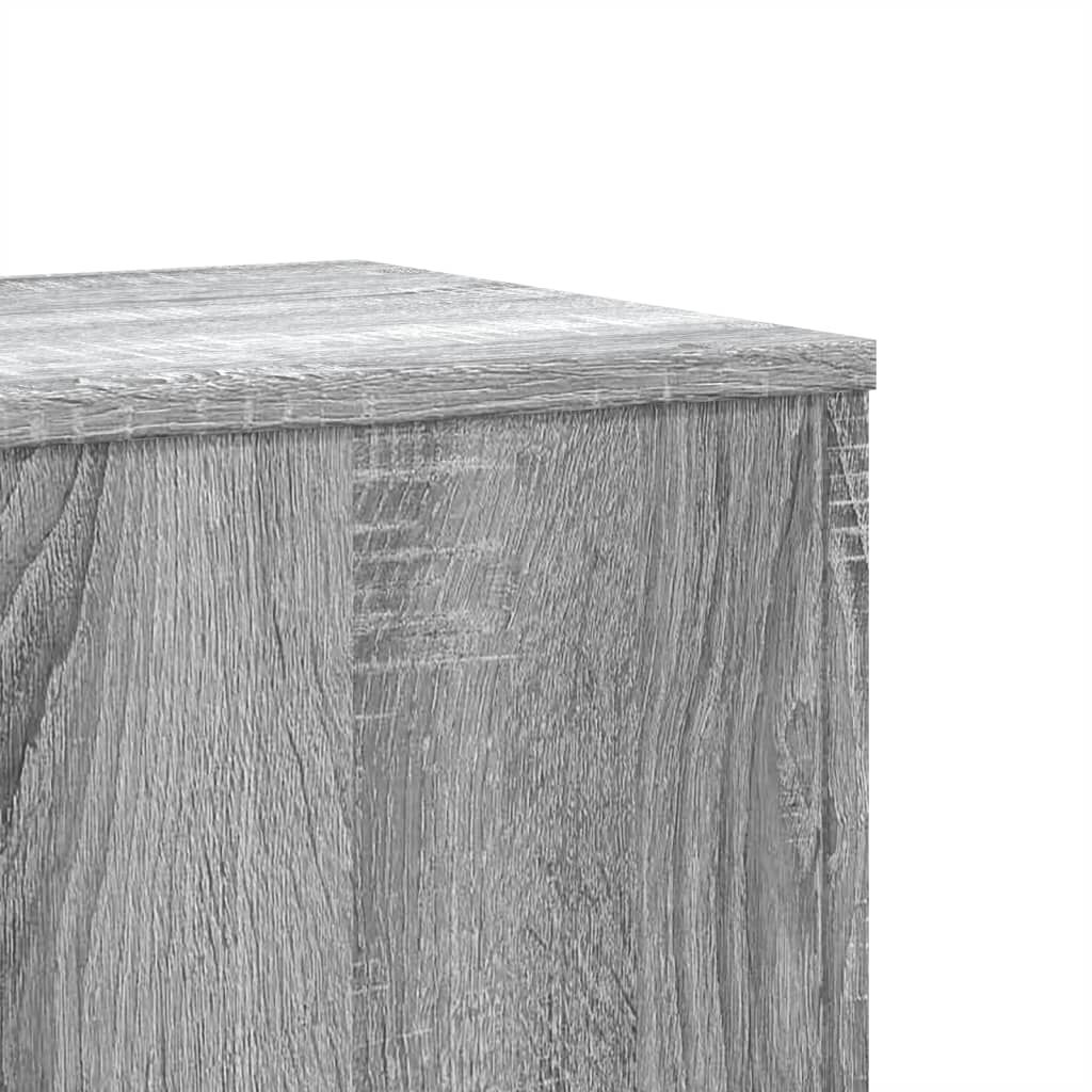 vidaXL Βάσεις Φυτών Γκρι Sonoma 33x33x100εκ. Επεξεργασμένο Ξύλο