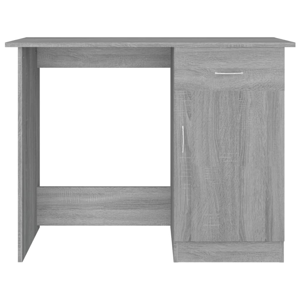 vidaXL Γραφείο Γκρι Sonoma 100x50x76 εκ. από Επεξεργασμένο Ξύλο