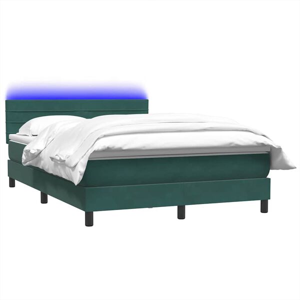 vidaXL &Kappa;&rho;&epsilon;&beta;ά&tau;&iota; Boxspring &mu;&epsilon; &Sigma;&tau;&rho;ώ&mu;&alpha; & LED &Sigma;&kappa;&omicron;ύ&rho;&omicron; &Pi;&rho;ά&sigma;&iota;&nu;&omicron; 160x210&epsilon;&kappa;. &Beta;&epsilon;&lambda;&omicron;ύ&delta;&iota;&nu;&omicron;