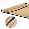 vidaXL Τέντα Συρόμενη Χειροκίνητη με LED Κίτρινο/Λευκό 300 x 250 εκ.