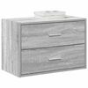 vidaXL Ντουλάπι με 2 συρτάρια Γκρι Sonoma 60x31x40 εκ. από Επεξ. Ξύλο