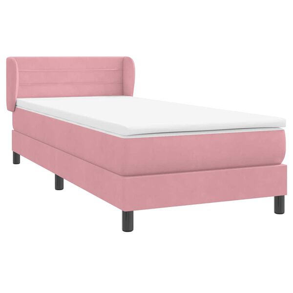 vidaXL &Kappa;&rho;&epsilon;&beta;ά&tau;&iota; Boxspring &mu;&epsilon; &Sigma;&tau;&rho;ώ&mu;&alpha; &Rho;&omicron;&zeta; 80x220 &epsilon;&kappa;. &Beta;&epsilon;&lambda;&omicron;ύ&delta;&iota;&nu;&omicron;