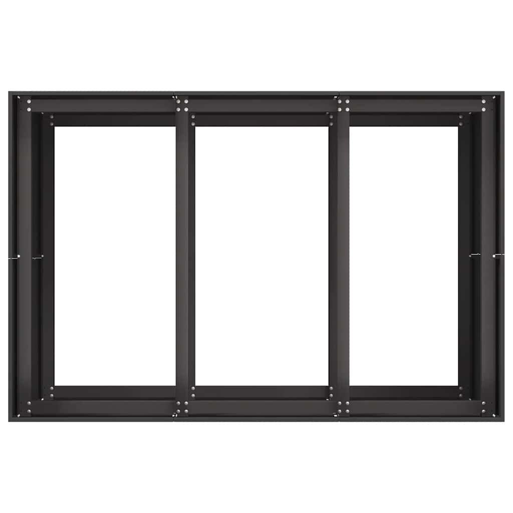vidaXL Ζαρντινιέρα Μαύρη 120x80x80 εκ. από Χάλυβα