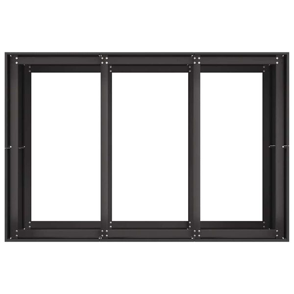 vidaXL Ζαρντινιέρα Μαύρη 120x80x80 εκ. από Χάλυβα
