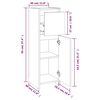 vidaXL Ντουλάπι Μπάνιου Καφέ Δρυς 30x30x95 εκ. Επεξεργασμένο Ξύλο