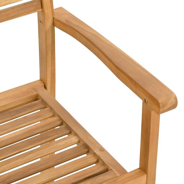 vidaXL Σέτ φαγητού για κήπο 5 pcs Καστανό Μασίφ ξύλο teak