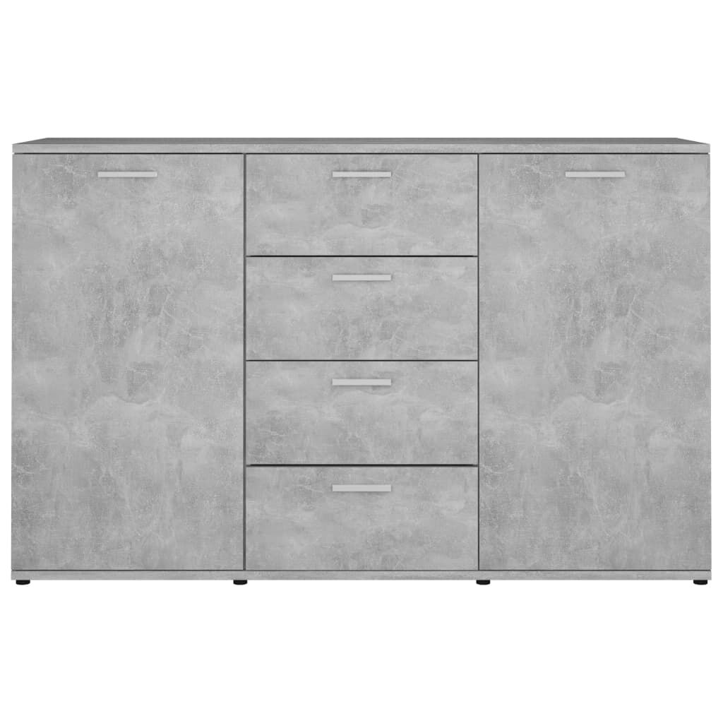 vidaXL Μπουφές Γκρι του Σκυροδέματος 120 x 35,5 x 75 εκ. Επεξ. Ξύλο