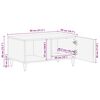 vidaXL Τραπεζάκι σαλονιού ανοιχτό γκρι 80x50x40 cm μασίφ ξύλο Mango