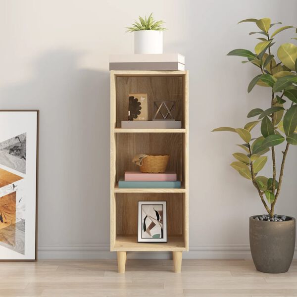 vidaXL Ντουλάπι Sonoma Δρυς 34,5x32,5x90 εκ. από Επεξεργασμένο Ξύλο