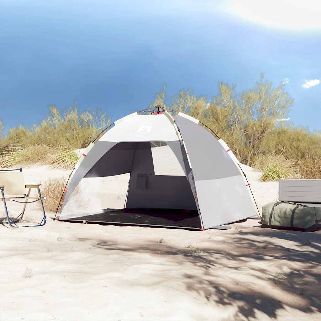 vidaXL Σκηνή Παραλίας 2 Ατόμων Αδιάβροχη Ταχείας Απελ. Γκρι