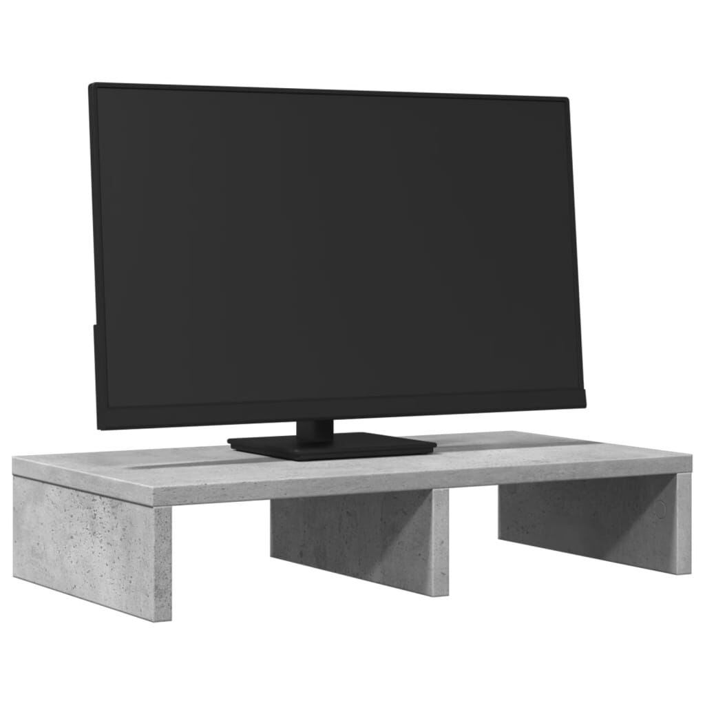 vidaXL Βάση Οθονών Γκρι του Σκυροδέματος 50x27x10 εκ. από Επεξ. Ξύλο