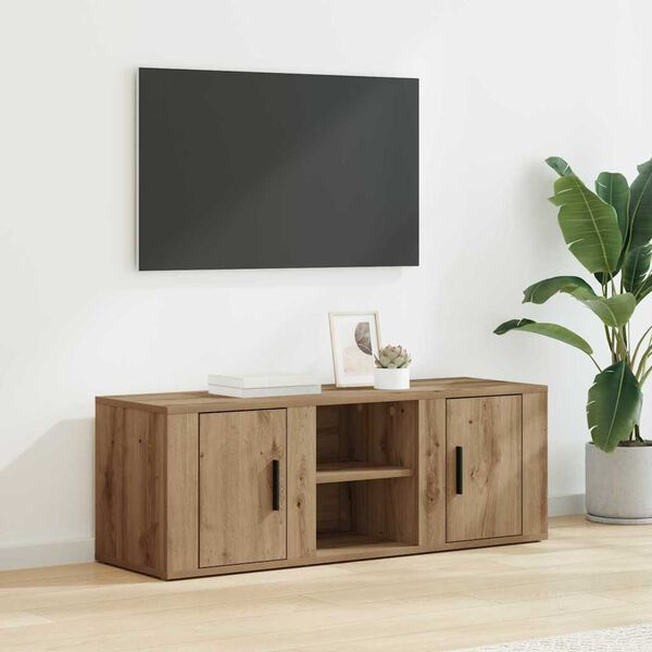 vidaXL &Nu;&tau;&omicron;&upsilon;&lambda;ά&pi;&iota; TV Artisan Oak 100 x 31,5 x 35 &epsilon;&kappa; &Epsilon;&pi;&epsilon;&xi;&epsilon;&rho;&gamma;&alpha;&sigma;&mu;έ&nu;&omicron; &xi;ύ&lambda;&omicron;
