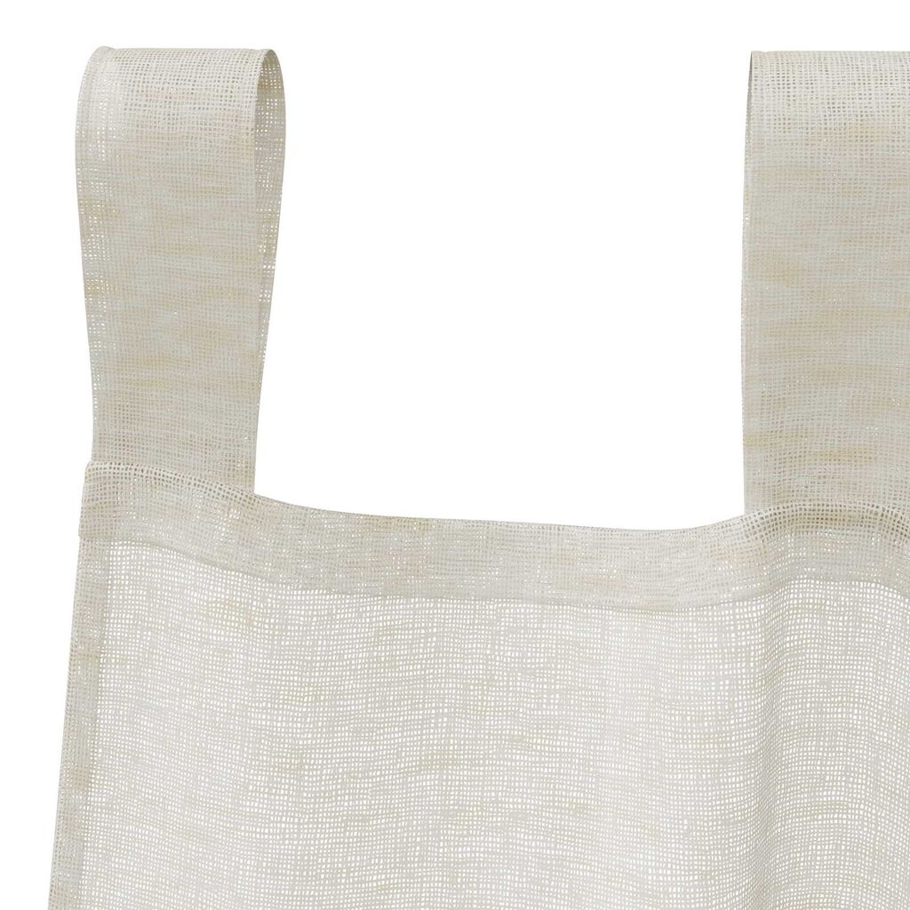 vidaXL Κουρτίνες με κουρτίνες 2 pcs Κρεμ 140 x 140 εκ. Πολυεστέρας