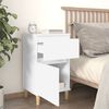 vidaXL Κομοδίνο Λευκό 40 x 35 x 70 εκ.