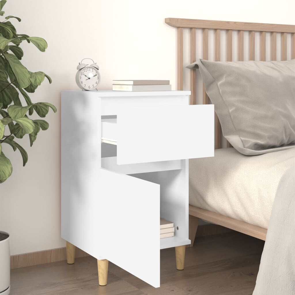 vidaXL Κομοδίνο Λευκό 40 x 35 x 70 εκ.
