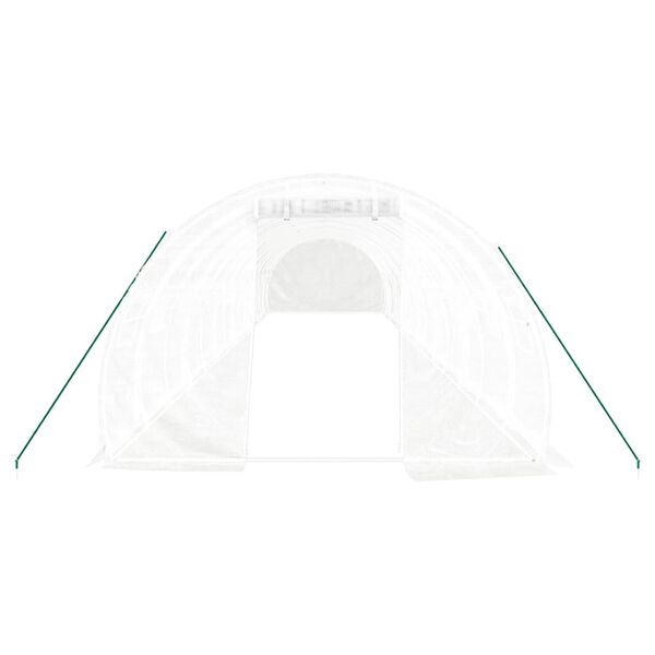 vidaXL Θερμοκήπιο Λευκό 42 μ² 14 x 3 x 2 μ. με Ατσάλινο Πλαίσιο