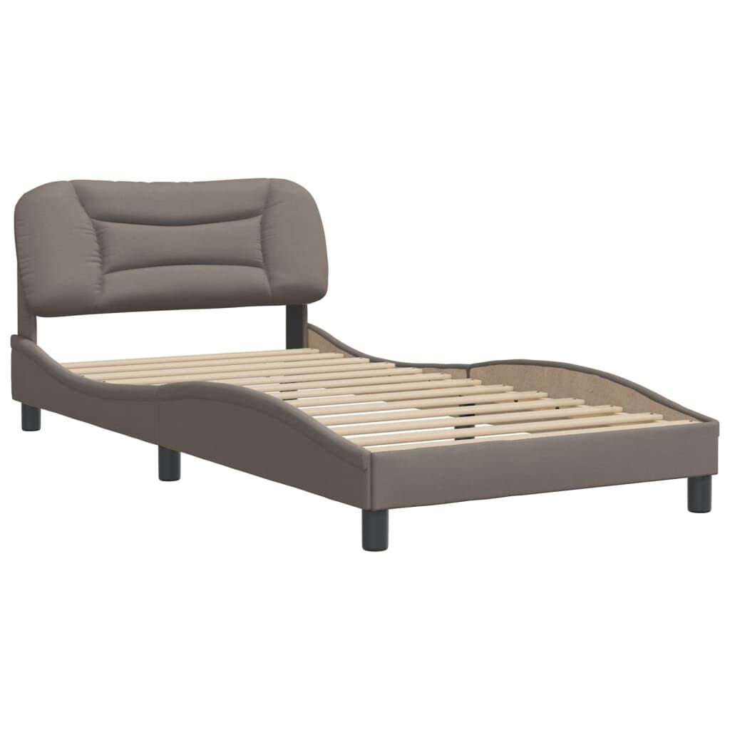 vidaXL Σκελετός Κρεβατιού Χωρίς Στρώμα Taupe 100 x 200 εκ. Υφασμάτινο