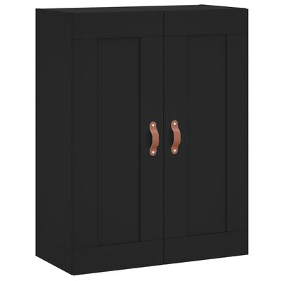vidaXL Ντουλάπι Μαύρο 69,5x34x180 εκ. από Επεξεργασμένο Ξύλο