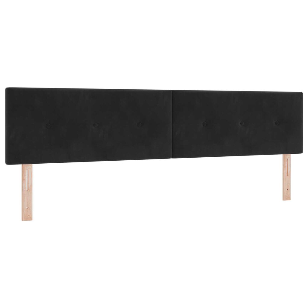 vidaXL Κρεβάτι Box Spring με Στρώμα Μαύρο 200x200 εκ Βελούδο
