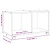 vidaXL Ντουλάπι Με Ροδάκια Καπνιστή Δρυς 72x33x42,5 εκ. Επεξ. Ξύλο
