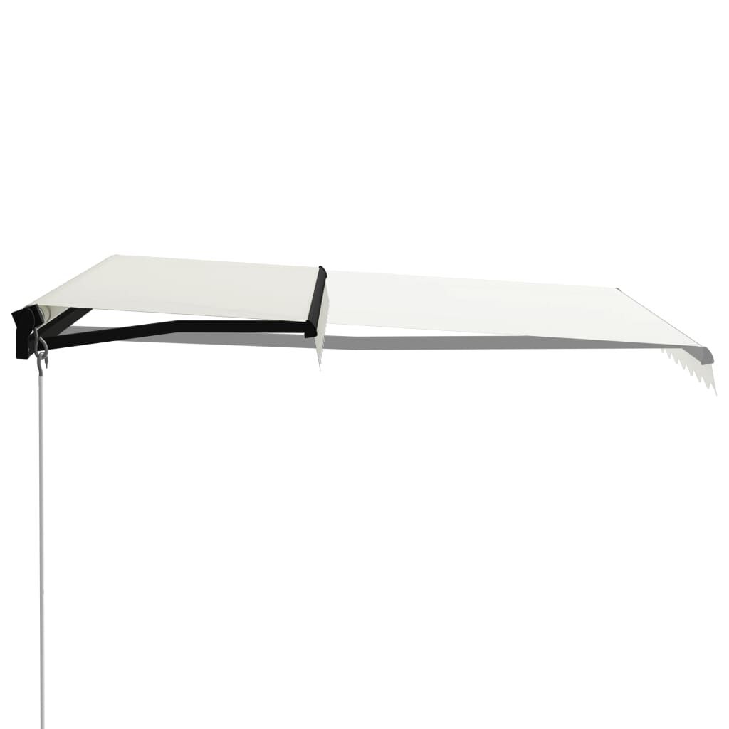 vidaXL Τέντα Συρόμενη Χειροκίνητη με LED Κρεμ 300 x 250 εκ.