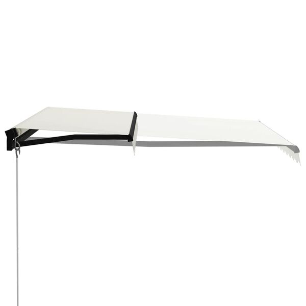 vidaXL Τέντα Συρόμενη Χειροκίνητη με LED Κρεμ 300 x 250 εκ.