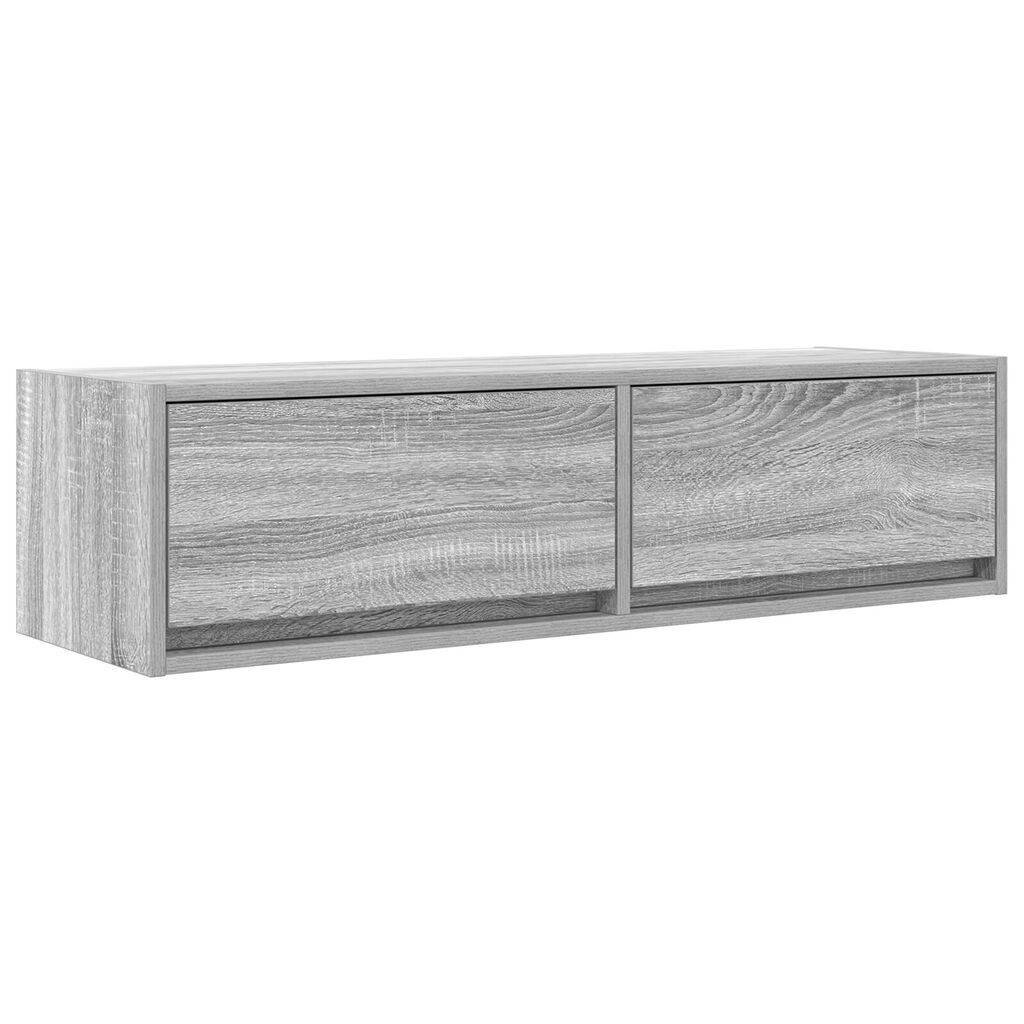 vidaXL Κονσόλα Τηλεόρασης Γκρι Σονομά 100x31x25,5 εκ Επεξεργασμένο Ξύλο
