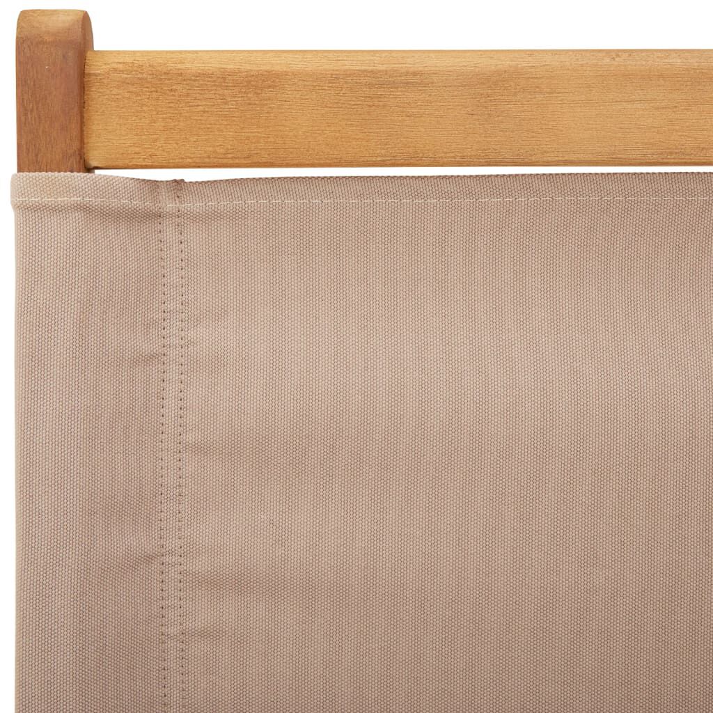 vidaXL Καρέκλες Κήπου 2 τεμ. Taupe Μασίφ Ακακία & Ύφασμα