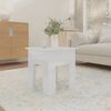 vidaXL Τραπεζάκι Σαλονιού Γυαλ. Λευκό 40x40x42 εκ. Επεξεργ. Ξύλο
